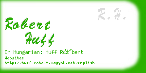 robert huff business card